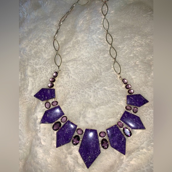 New Charoite & Sterling Stunning Necklace